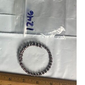 Handmade Beaded Bracelet Purple Gemstone‎ Stretch Bracelet Women